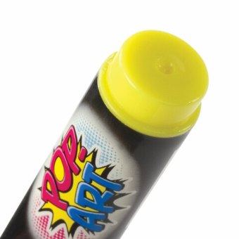 картинка Маркер меловой "POP-ART" ЖЕЛТЫЙ, 5 мм, стираемый, для гладких поверхностей, BRAUBERG, 151528 от магазина МОЛТИ