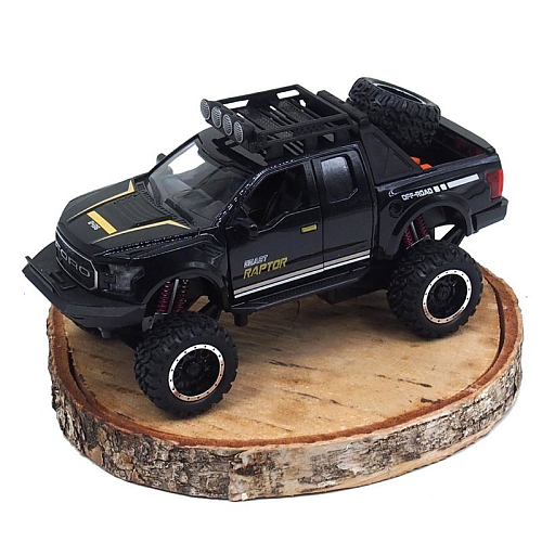 Модель машинки 1937-25/700-1 (6)  Форд Ф-150 Раптор  (звук+свет+двери) 9,5х17,5х9см