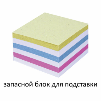 картинка Блок для записей STAFF непроклеенный, куб 9*9*5 см, цветной, чередование с белым, 126365 от магазина МОЛТИ
