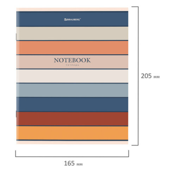 картинка Тетрадь А5 48 л. BRAUBERG скоба, линия, обложка картон, "LINE" (микс в спайке), 404384 от магазина МОЛТИ