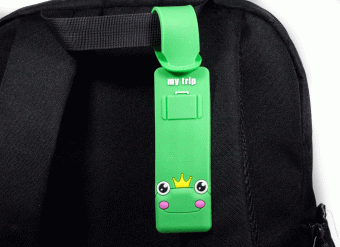 картинка Бейдж-бирка 250822-13 детская информационная Лягушонок 24х4 см. силиконовая. от магазина МОЛТИ