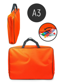 картинка Папка-сумка А3 8 см. (оранжевая) от магазина МОЛТИ