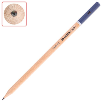 картинка Карандаши художественные чернографитные 4H-8B, НАБОР 12 штук, BRAUBERG ART "CLASSIC", 181542 от магазина МОЛТИ