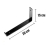 картинка Уголок металлический для полок ONL20B-L цвет черный 20х15 см 4шт. крепление верхнее. от магазина МОЛТИ