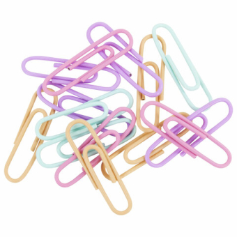 картинка Скрепки BRAUBERG PASTEL, 28 мм, пастельные цвета, 100 шт., в пластиковой коробке, 271956 от магазина МОЛТИ