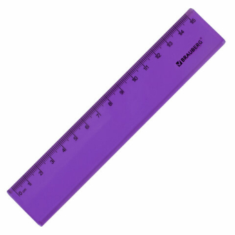 картинка Линейка пластиковая 15 см BRAUBERG "FRUITY", тонированная, ассорти, 210765 от магазина МОЛТИ