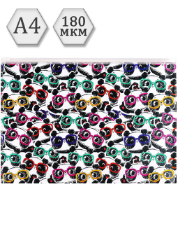 картинка Папка-конверт на молнии, А4, 180мкм, PANDA (ПК-3042) кратно 24 от магазина МОЛТИ