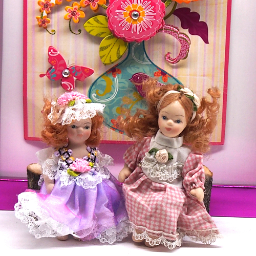 Кукла керамическая 33-22 в стариннах нарядах 10,5х2,5х6