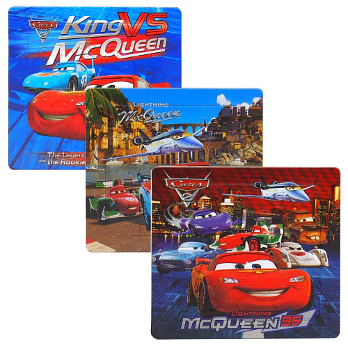 Пазлы P3-e MA тройные машинки с расскраской (уп. 43*14см)