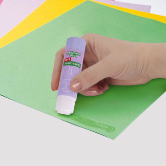 картинка Клей-карандаш "Пастельные зверята: мышка, тигр, бегемот" 9 г, фиг.  колпачок, BRAUBERG KIDS, 271140 от магазина МОЛТИ