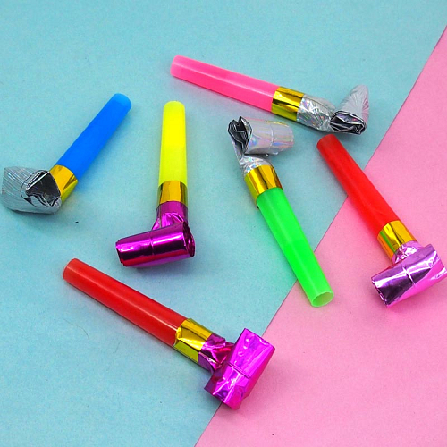 Язык-гудок 211125-2 (100) фольгирован для праздников 7х2х2,5см