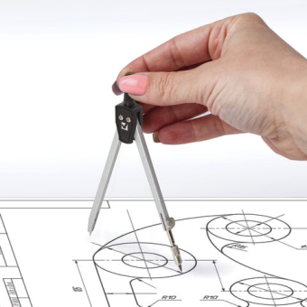 картинка Готовальня BRAUBERG "Architect", 9 предметов: циркуль + измер + кронциркуль, рейсфедер + держатель, 2 вставки, удлинитель, грифель, 210353 от магазина МОЛТИ