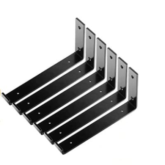 картинка Уголок металлический для полок ONL20B-L цвет черный 20х15 см 4шт. крепление верхнее. от магазина МОЛТИ