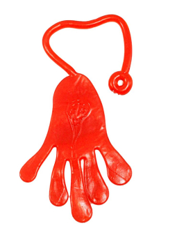 картинка Антистресс ECO-37 лизун  ладошка с веревкой на палец 7х3см  от магазина МОЛТИ