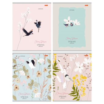 картинка TМ"Remix"Тетрадь КЛЕТКА 96л. ВЕСЕННЯЯ ПТИЦА (96-8584) обл- мелов.картон, второй блок от магазина МОЛТИ