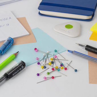 картинка Булавки универсальные STAFF "EVERYDAY", 28 мм, 150 штук, в картонной коробке, 226760 от магазина МОЛТИ