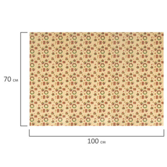 картинка Бумага упаковочная подарочная новогодняя "Christmas Kraft", 70х100 см, 10 дизайнов ассорти, ЗОЛОТАЯ СКАЗКА, 592053 от магазина МОЛТИ