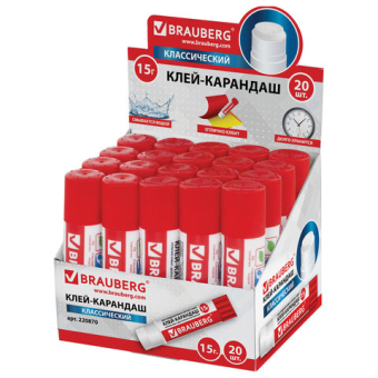 картинка Клей-карандаш BRAUBERG, 15 г, 220870 от магазина МОЛТИ