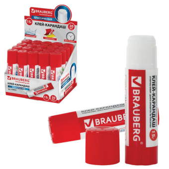 картинка Клей-карандаш BRAUBERG, 15 г, 220870 от магазина МОЛТИ