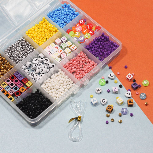 Набор бисера с буквами 558-27 13х10 см