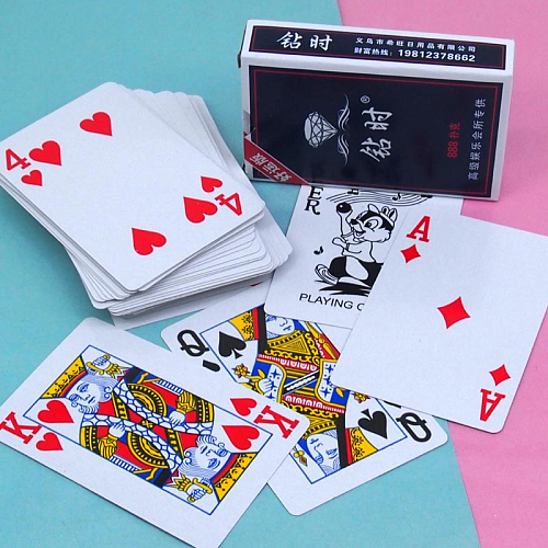 Карты игральные 888 (10) 54 карты ламинированный картон 8,5х0,2(1,5)х5,5см