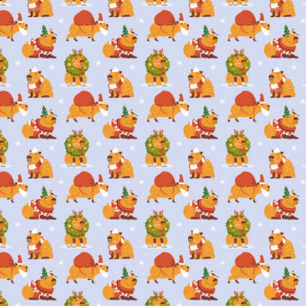 картинка Бумага упаковочная новогодняя "Веселый Новый Год", 70х100 см, 10 дизайнов ассорти, ЗОЛОТАЯ СКАЗКА, 592563 от магазина МОЛТИ