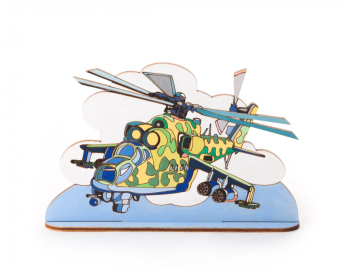 картинка Фнр-020 Роспись по дереву.Игрушка-сувенир "Вертолёт" от магазина МОЛТИ