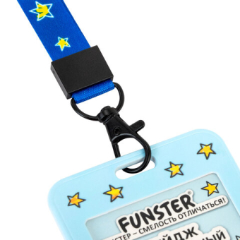 картинка Бейдж вертикальный с 3D-печатью "Капибара" (85х54 мм), лента 45 см, СЛАЙДЕР, FUNSTER (ФАНСТЕР), 238829 от магазина МОЛТИ