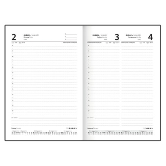 картинка Ежедневник датированный 2026 145х215 мм, А5, STAFF, ламинированная обложка, "Blue Flowers", 117316 от магазина МОЛТИ