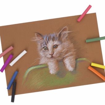 картинка Пастель сухая художественная BRAUBERG ART DEBUT, 18 цветов, круглое сечение, 181460 от магазина МОЛТИ