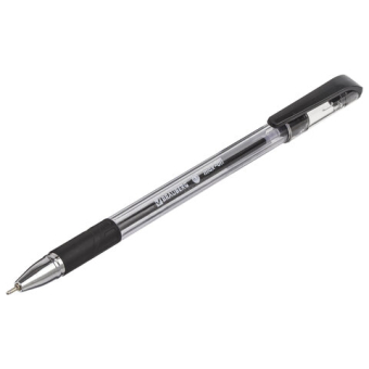 картинка Ручка шариковая масляная с грипом BRAUBERG "Max-Oil", ЧЕРНАЯ, игольчатый узел 0,7 мм, линия письма 0,35 мм, 142142 от магазина МОЛТИ