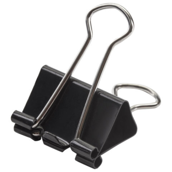 картинка Зажимы для бумаг ОФИСМАГ, КОМПЛЕКТ 12 шт., 25 мм, на 100 листов, черные, картонная коробка, 225155 от магазина МОЛТИ