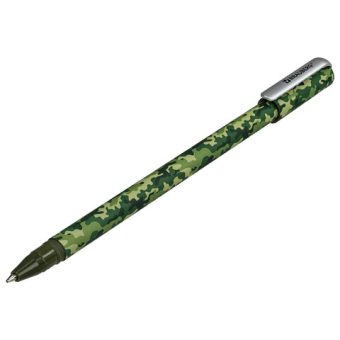 картинка Ручка шариковая BRAUBERG SOFT TOUCH STICK "KHAKI", СИНЯЯ, мягкое покрытие, узел 0,7 мм, 143703 от магазина МОЛТИ