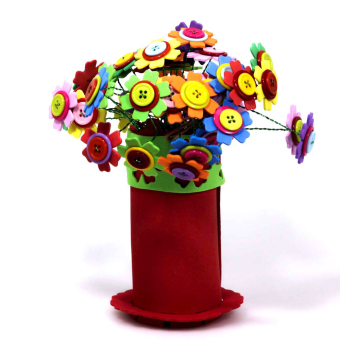 картинка Набор для творчества VSC 5 "Собери вазу с цветами" красная 20,5/14,5 см. от магазина МОЛТИ