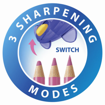 картинка Точилка BRAUBERG "JET", 3 угла заточки, пластиковая с контейнером, ассорти, 223591 от магазина МОЛТИ