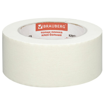 картинка Клейкая лента малярная креппированная 48 мм х 50 м (реальная длина!), профессиональная, BRAUBERG, 226426 от магазина МОЛТИ