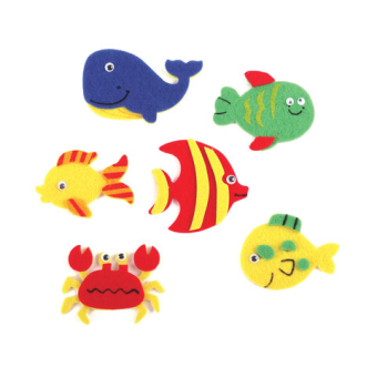 картинка Наклейки из фетра "Рыбки", 12 шт., ассорти, ОСТРОВ СОКРОВИЩ, 661475 от магазина МОЛТИ
