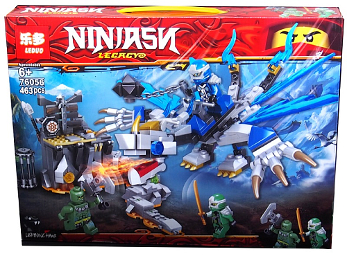 Конструктор 76056 Нинзя битва на драконе РС 463 23х5х43см