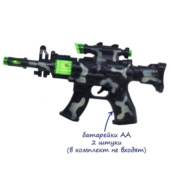 картинка Автомат АК-32/803 пластик в и/у свет, звук 15х31х3см от магазина МОЛТИ