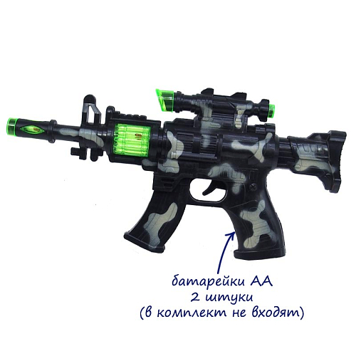Автомат АК-32/803 пластик в и/у свет, звук 15х31х3см