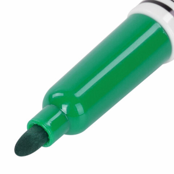 картинка Маркер стираемый для белой доски ЗЕЛЕНЫЙ, BRAUBERG, 4 мм, с клипом, эргономичный корпус, 150849 от магазина МОЛТИ