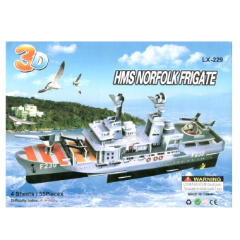 картинка Пазл 3D LX 229 Фригат 28х1х21 55РС от магазина МОЛТИ
