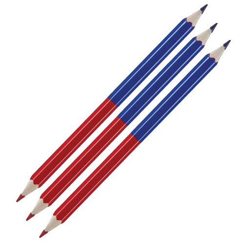 Карандаш цветной  толст. 2х сторон. (син., красн.) 2930101