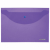 картинка Папка-конверт с кнопкой ЮНЛАНДИЯ, А4, до 100 листов, прозрачная, фиолетовая, 0,18 мм, 228669 от магазина МОЛТИ