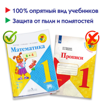 картинка Обложки с клейким краем для тетрадей и учебников универсальных размеров НАБОР 15шт ПИФАГОР, 271264 от магазина МОЛТИ