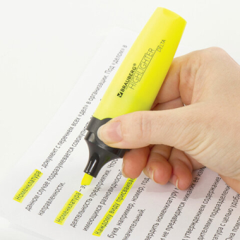 картинка Текстовыделитель BRAUBERG "DELTA", ЖЕЛТЫЙ, линия 1-5 мм, 151719 от магазина МОЛТИ