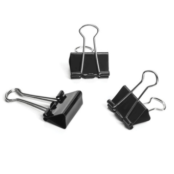 картинка Зажимы для бумаг STAFF "EVERYDAY", КОМПЛЕКТ 12 шт., 25 мм, на 100 листов, черные, картонная коробка, 224607 от магазина МОЛТИ