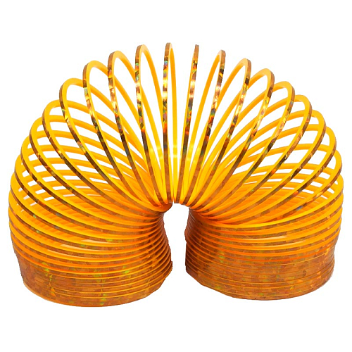 Радуга-пружинка 929-10 (12) Золотая галографическая в сетке 10х7х7см пластик