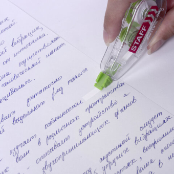 картинка Корректирующая лента STAFF College, 5 мм х 6 м, корпус прозрачный, блистер, 226807 от магазина МОЛТИ