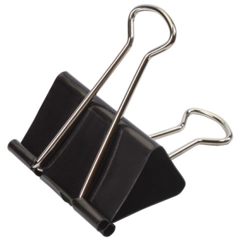 картинка Зажимы для бумаг большие STAFF "EVERYDAY", КОМПЛЕКТ 12 шт., 51 мм, на 230 листов, черные, картонная коробка, 224610 от магазина МОЛТИ